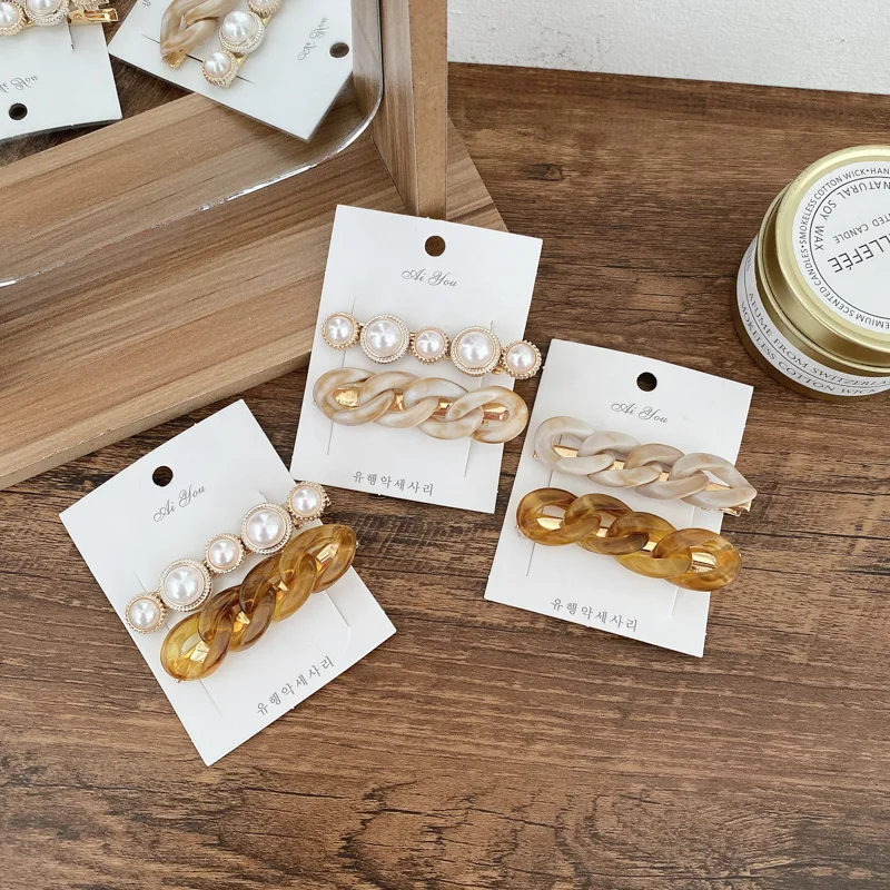 Жемчужная заколка для женщин корейский стиль Instagram волос Интернет знаменитости