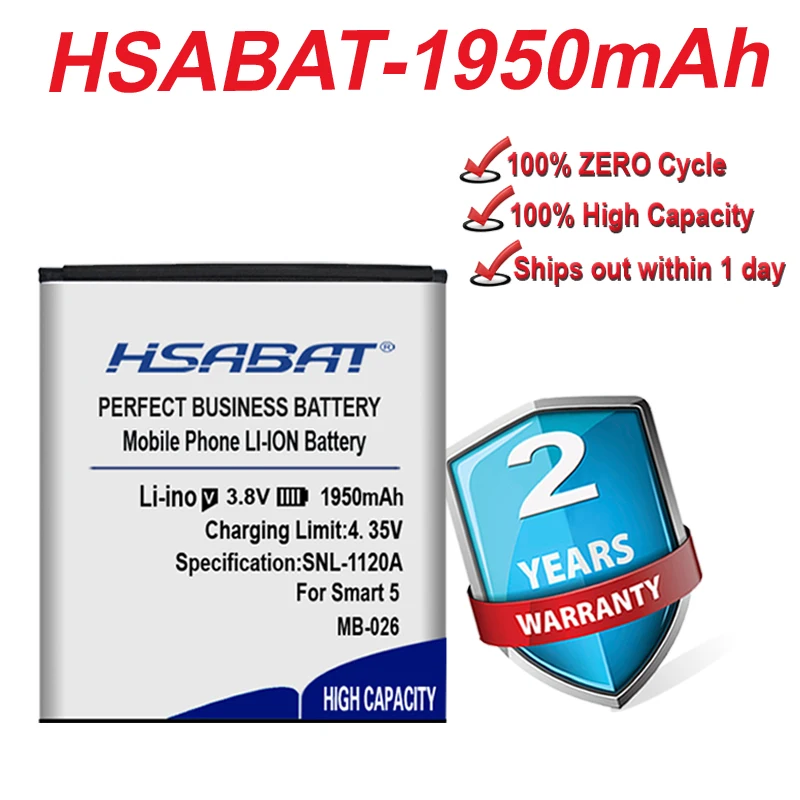 HSABAT 100% протестированный новый высококачественный аккумулятор 1950mAh для Beeline Smart5