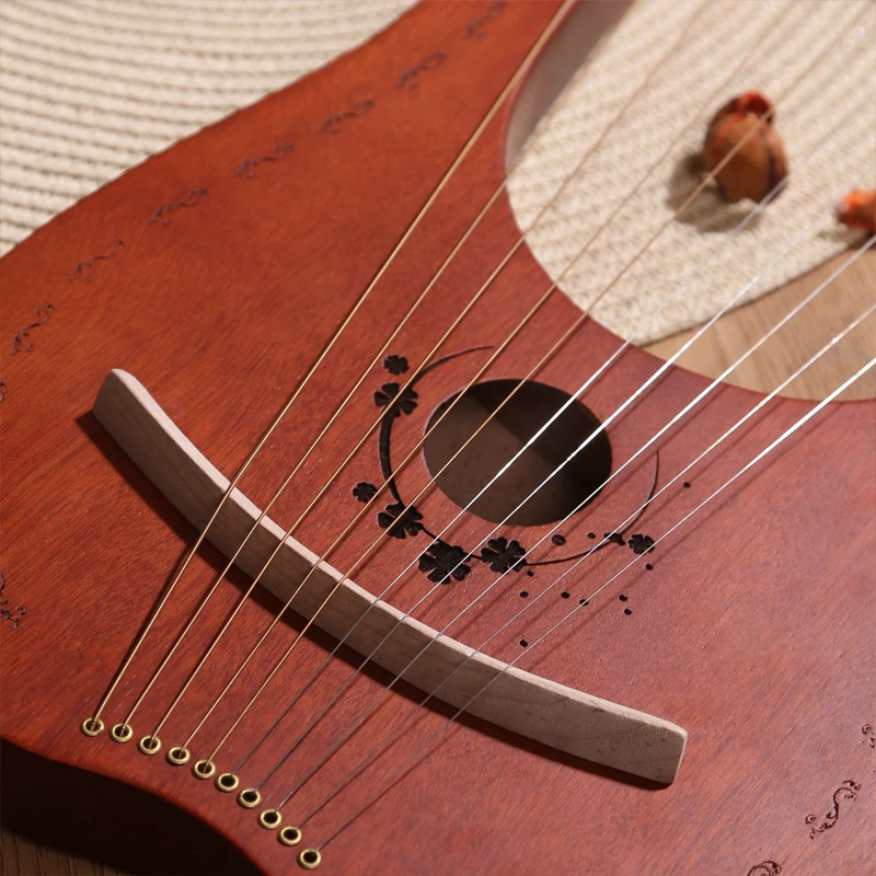 Lyre harp 10/16 струн ручной работы из красного дерева высокое качество + клавиши для
