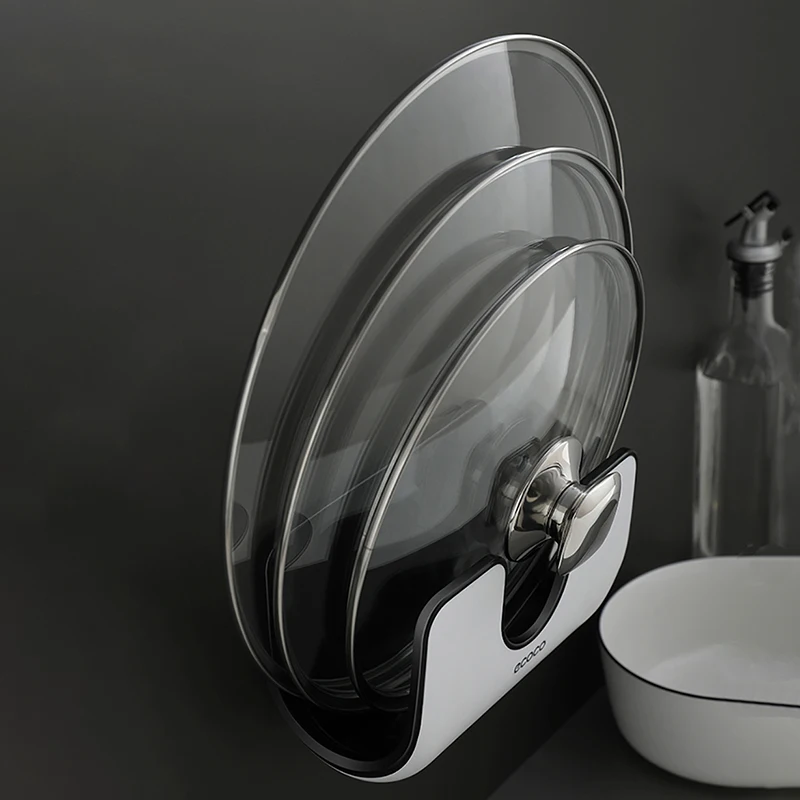 Вешалка для хранения крышек и зажимов GESEW 4 крючка сушилка домашняя аппликация