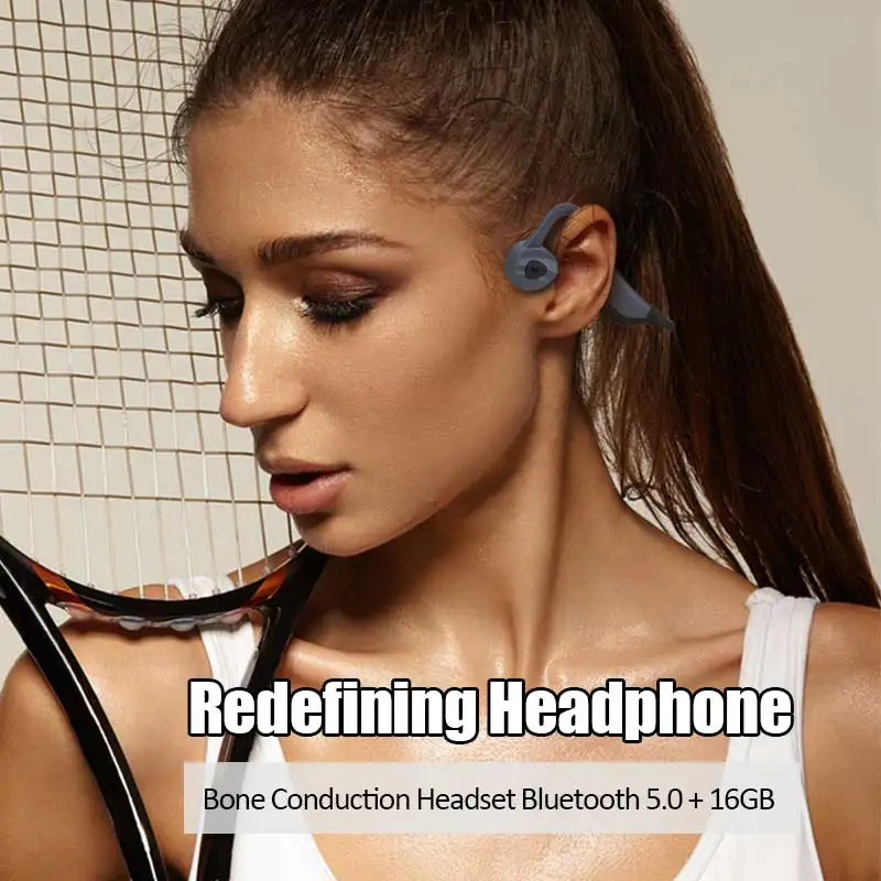 Костной проводимости наушники MP3 плеер 16 Гб IPX8 водонепроницаемый для плавания Bluetooth 5,0 наушники 2 в 1 гарнитура открытый ухо