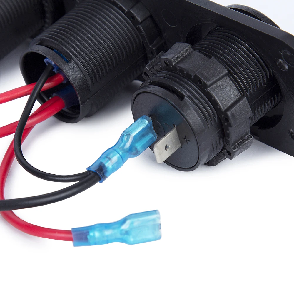 dc 1224v 5v2 1a voltmeter dual usb charger cigarette lighter for rv car boat vehicles truck gps mp3 car charger with switch free global shipping