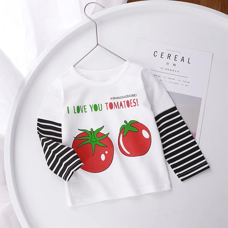

Kawaii Clothes Unisex 0-6 Years Baby's Boy T-shirt Autumn Kids Birthday Tops Long Sleeve O-neck Baby Girls Clothing T-shirts