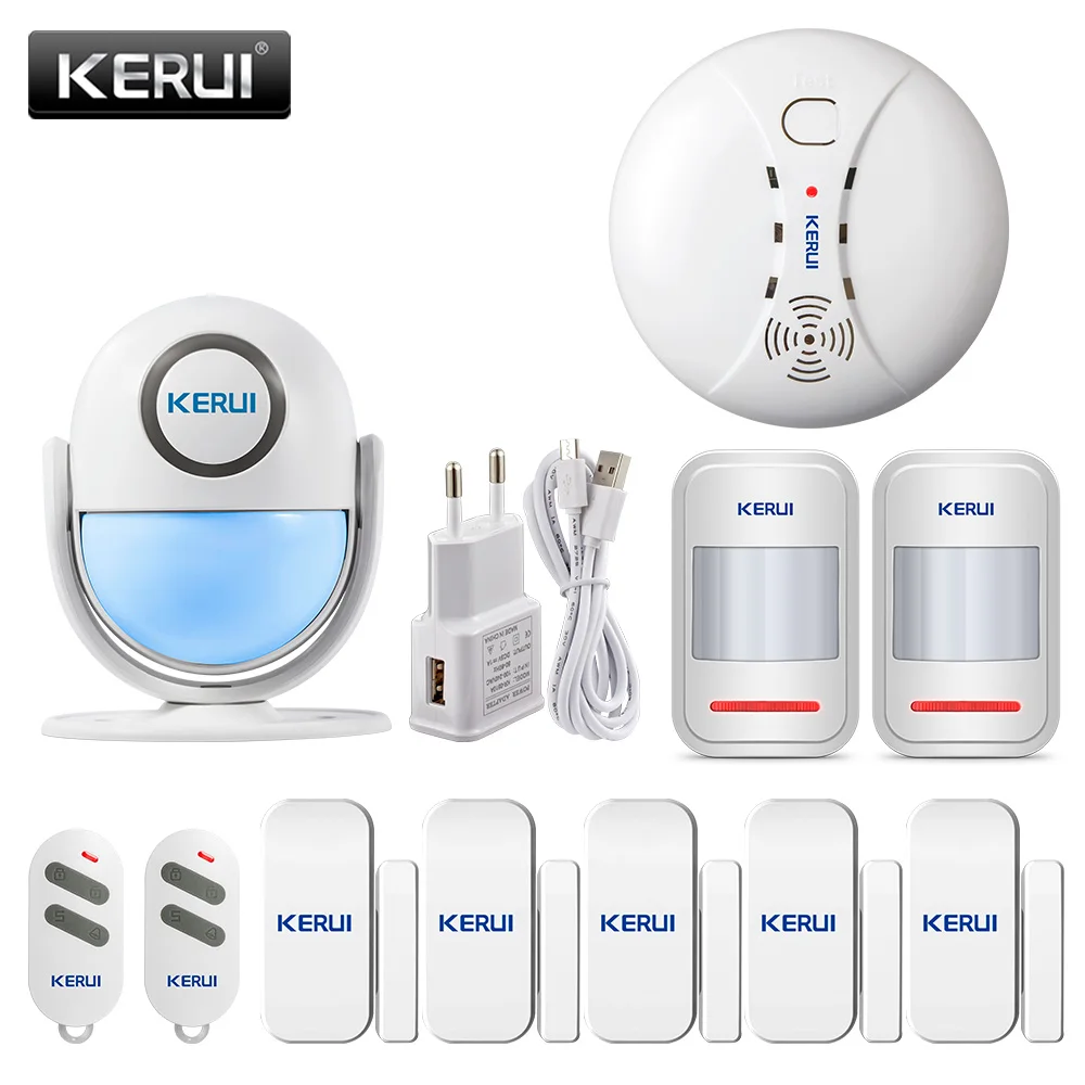 

KERUI WP71 Motion Alarm System Home Security Wireless PIR Motion Sensors APP Remote Control 120dB Sound Burglar Alarm System