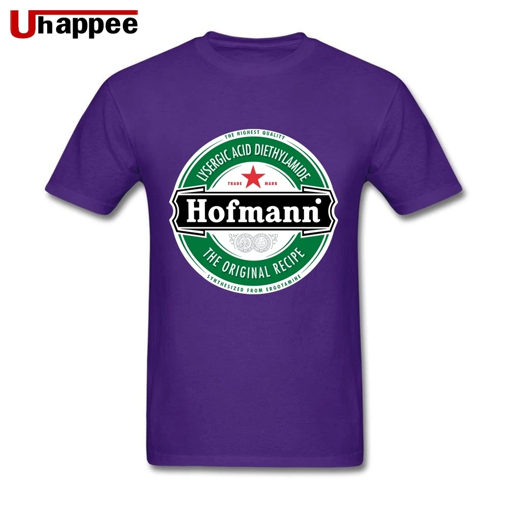 Винтажная Уникальная футболка Hofmann LSD beer label для мужчин брендовые футболки с
