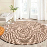 jute household rugs for handmade modern round and cushions living room bedroom corridor childrens room computer chair
