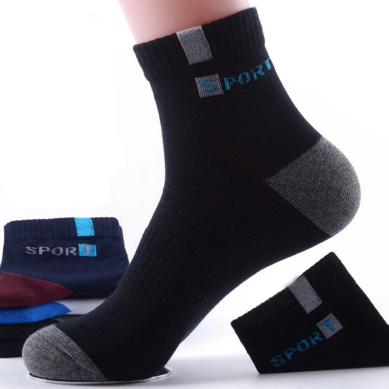Men's Spring Tube Socks, Solid Color Sports Socks, Deodorant And Sweat-Absorbent Cotton Basketball Socks Factory Direct Sales