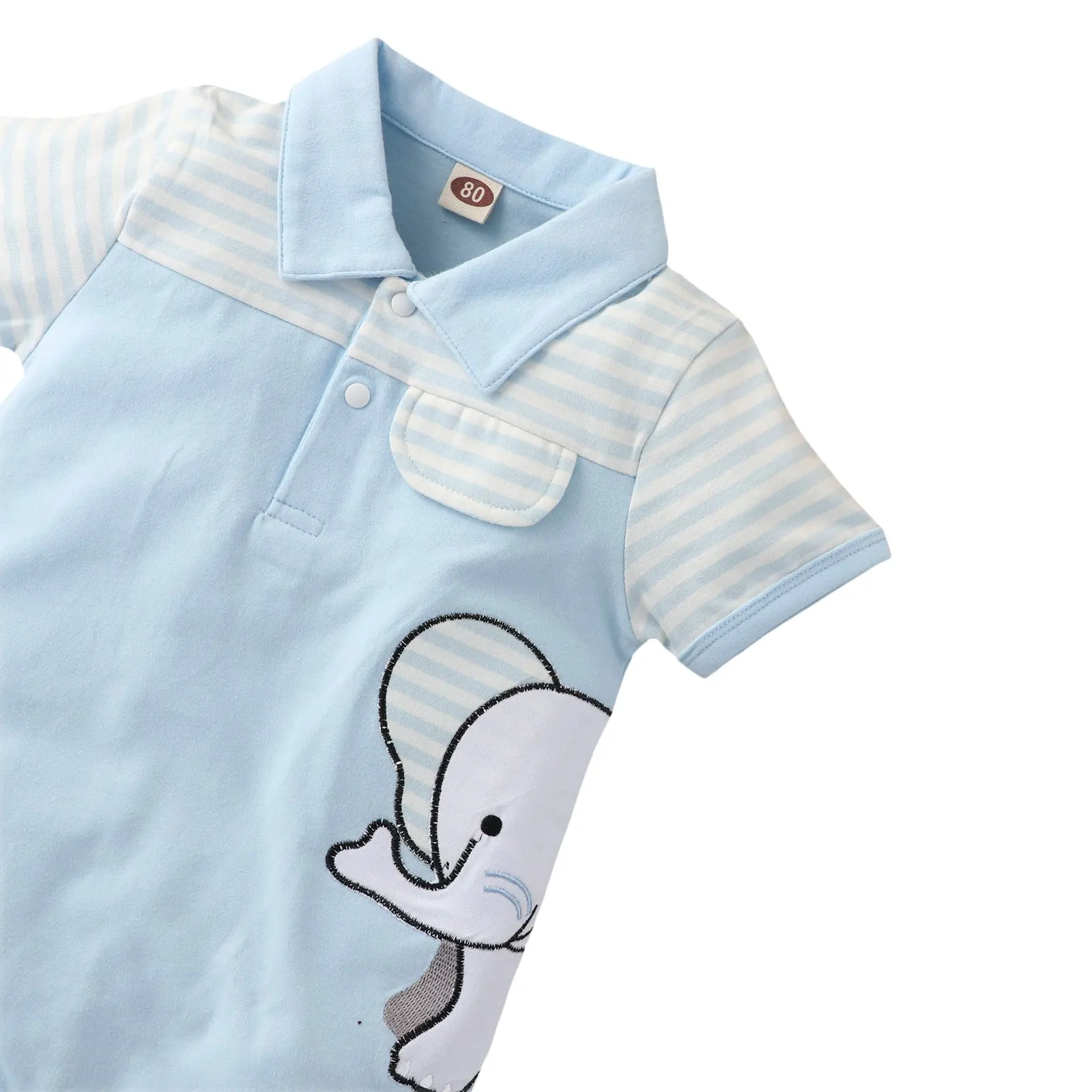 

2021 Summer Cartoon Cotton Rompers For Newborn Baby Girls Boys Cute Short Sleeve Shorts Bodycon Infant Clothes 3-18M