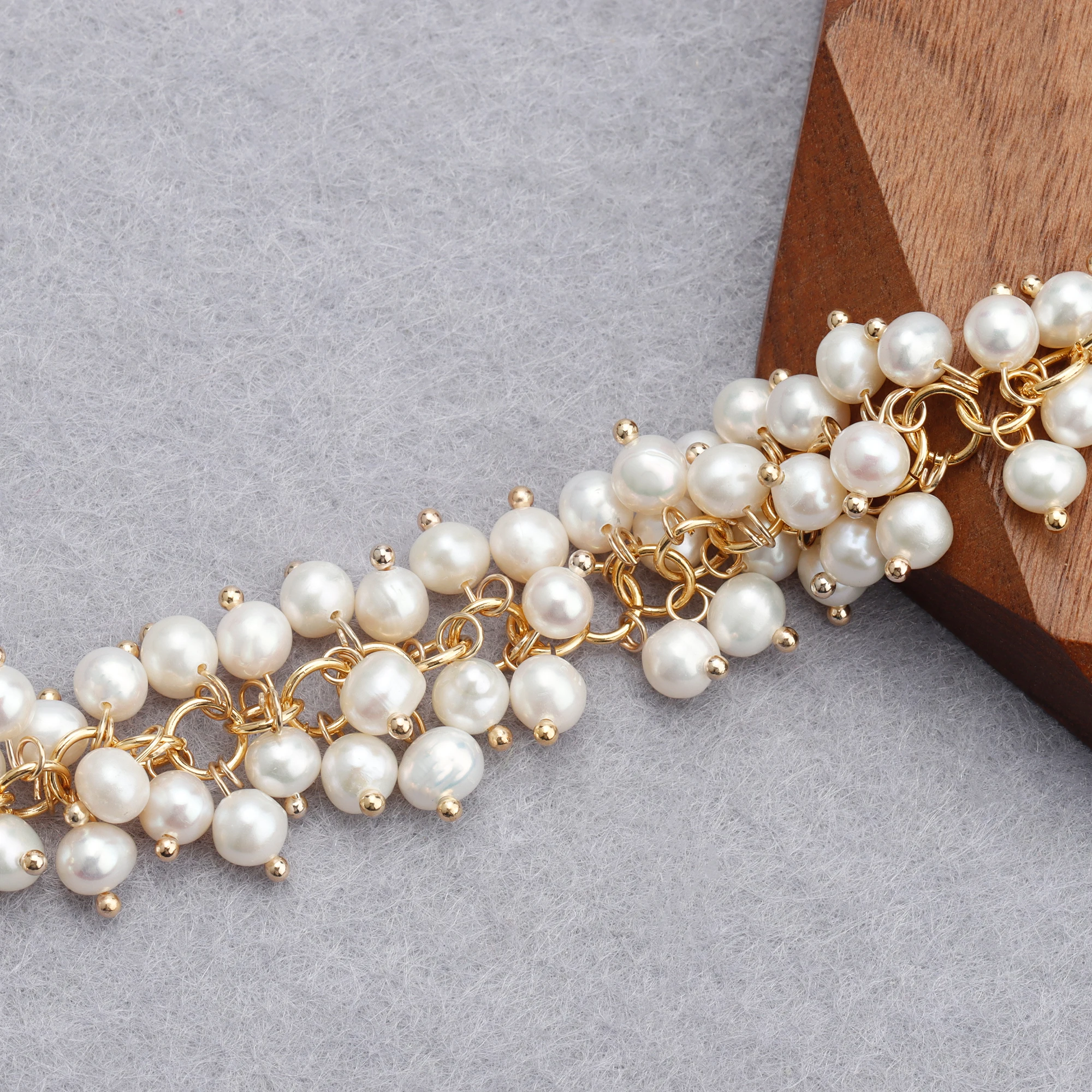 

GUFEATHER C163,diy chain,high-end real pearl,charms,18k gold plated,0.3microns,diy bracelet necklace,jewelry making,20cm/lot
