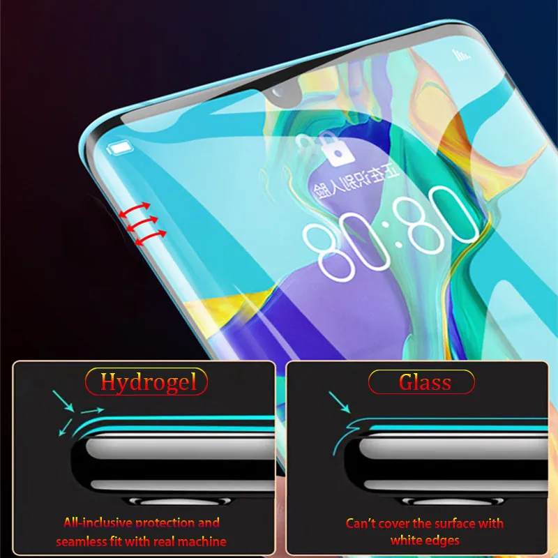 Full Cover Hydrogel Film Screen Protector On Huawei P30 Pro P40 P10 P20 P30 Lite Screen Protector Mate 40 30 20 10 P Smart 2019