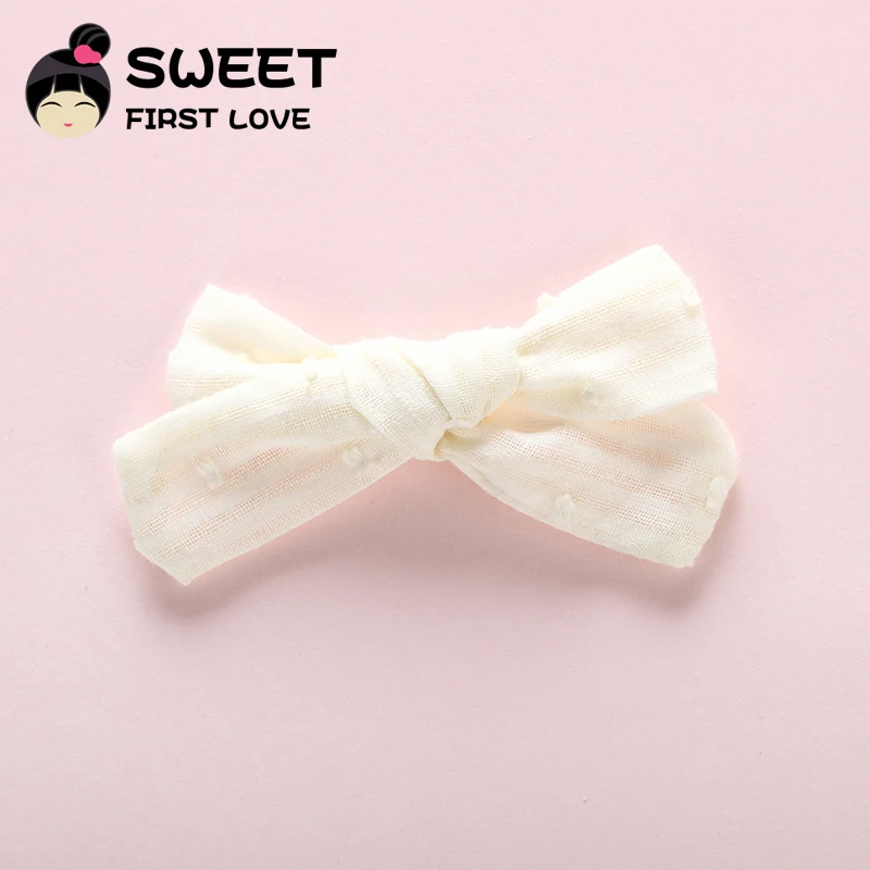 3 шт./лот Детские зажимы для волос с галстуком бабочкой хлопковые милые