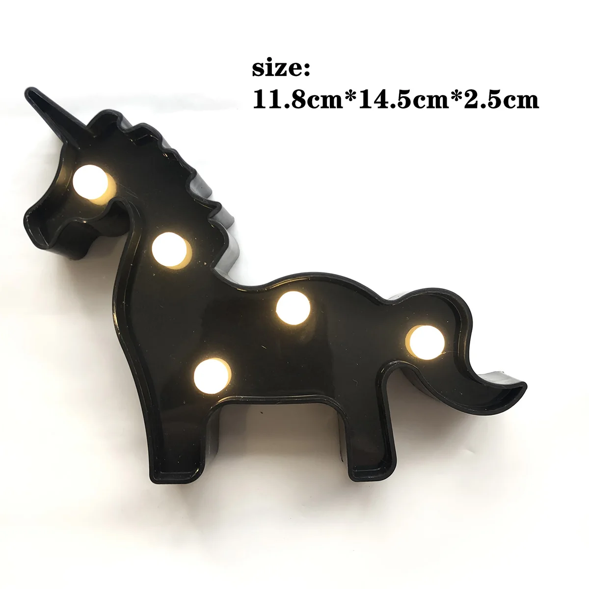 black unicorn YAYU мультфильм настольная лампа 3D Корона/единорог голова/Кактус/единорог/Моделирование Ночной светильник светодиодный настольная лампа украшение дома офисные подарки - Испускаемый цвет: black unicorn