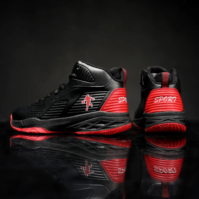 Мужская спортивная баскетбольная обувь ударопрочные высокие баскетбольные