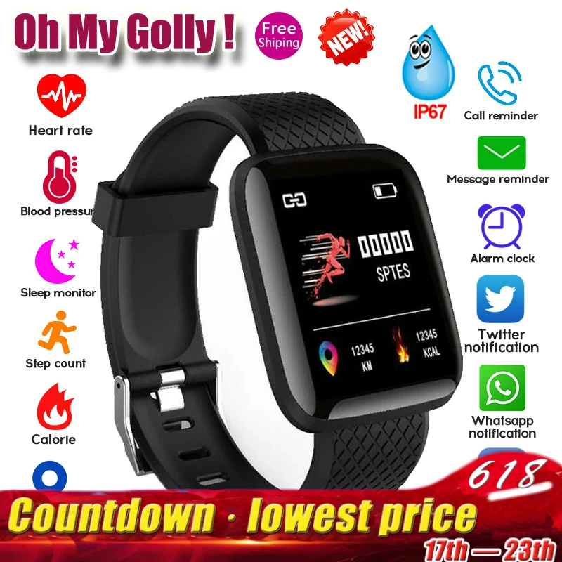 Смарт браслет для женщин/мужчин водонепроницаемые часы с трекером сердечного