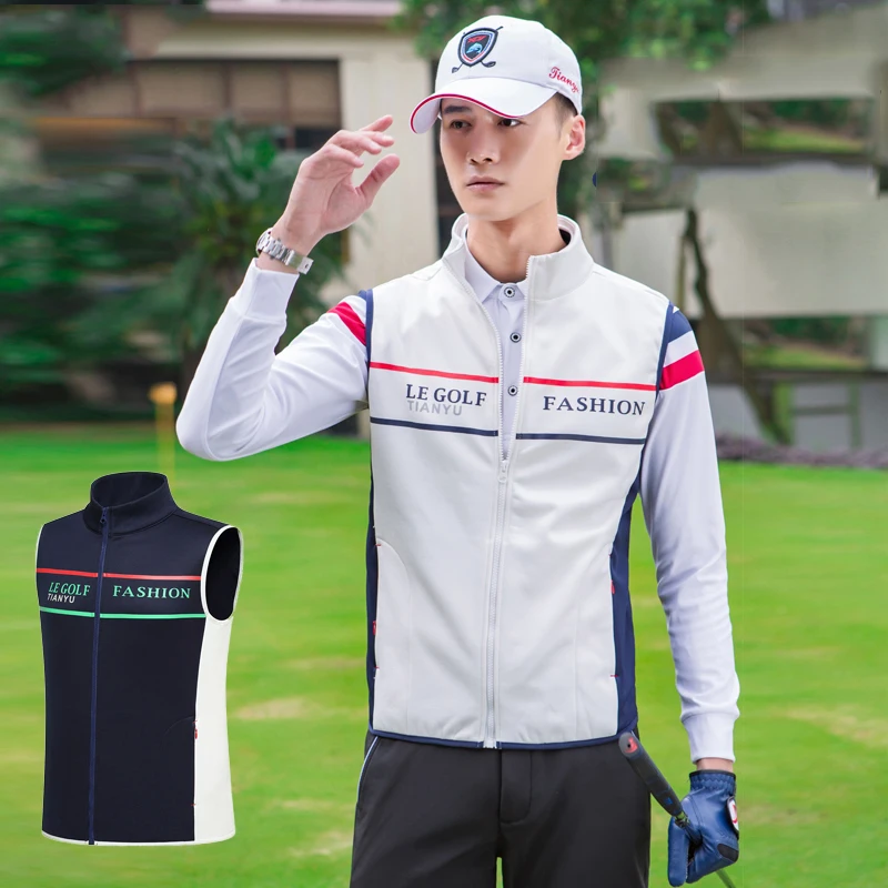 Одежда для гольфа мужской жилет осень зима теплый без рукавов - Цена: 3 102,92 руб.