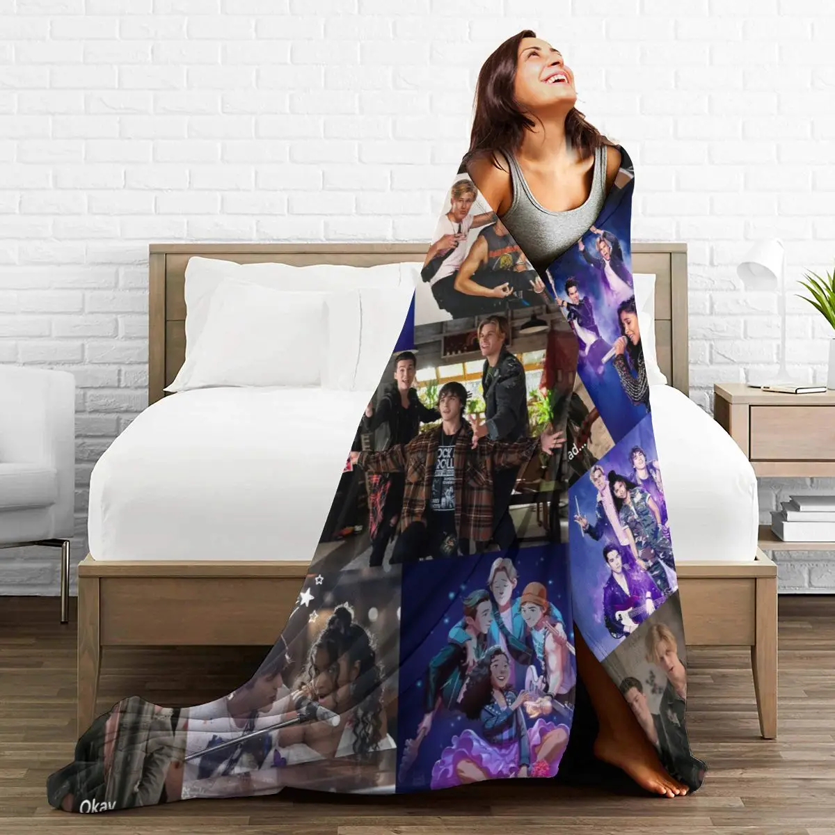 

3D Cartoon Sherpa Blanket Warm Super Soft Flannel Office Nap Bedspread Sofa Bedding Plush Quilt Plaids 296082891