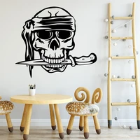 scary pirate skull for living rooms decoration environmental protection vinyl stickers decorative wall sticker