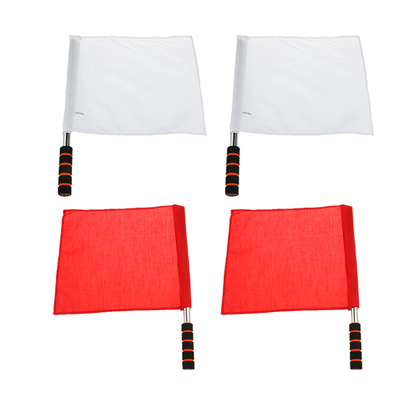 

4pcs Referee Flag - Volleyball Line Judge Flag for Soccer, Football and other Sports White Red