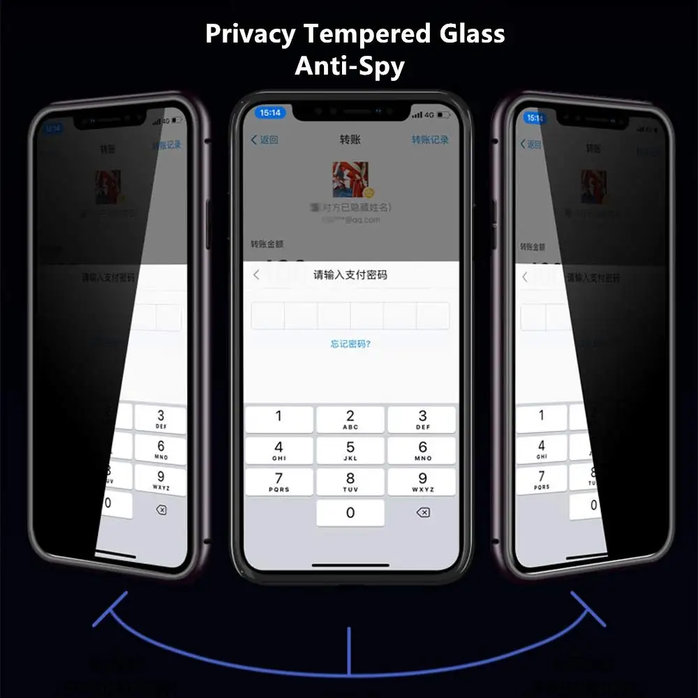 anti peep magnetic case for huawei p40 p30 p20 pro lite mate 20 30 pro honor 30 pro x10 nova 9 case adsorption privacy cover free global shipping