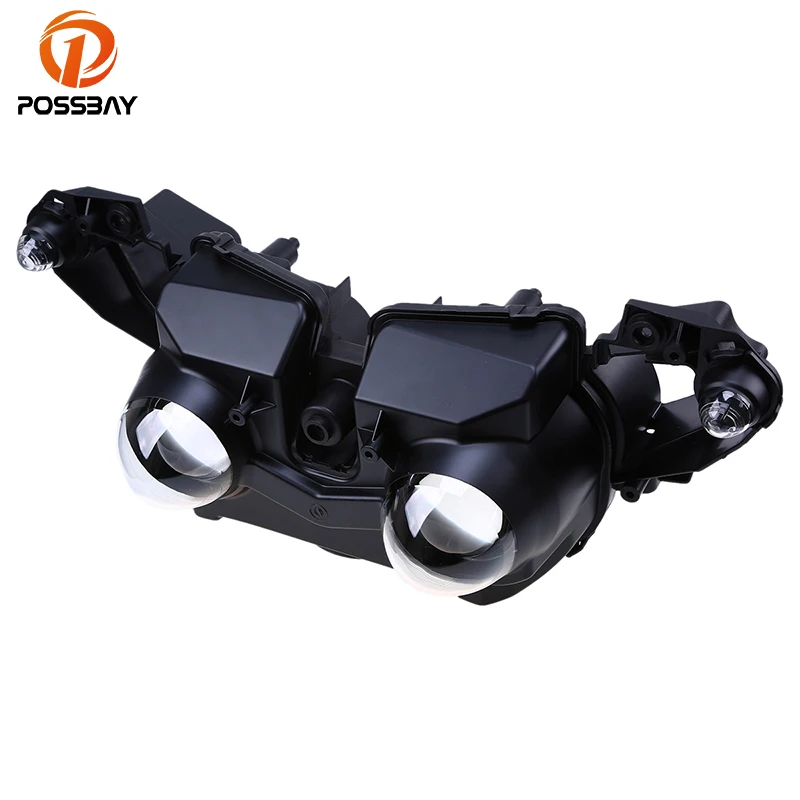 

POSSBAY Clear Lens Motorcycle Headlight Cafe Racer for Yamaha YZF R1 2009 2010 2011 YZF-R1 09 10 11 Front Head Light Assembly