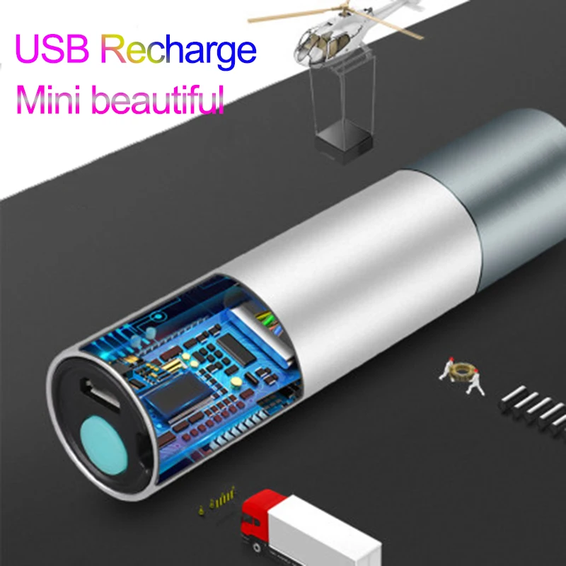 Светодиодный мини-фонарик с USB-подзарядкой водонепроницаемый стильный