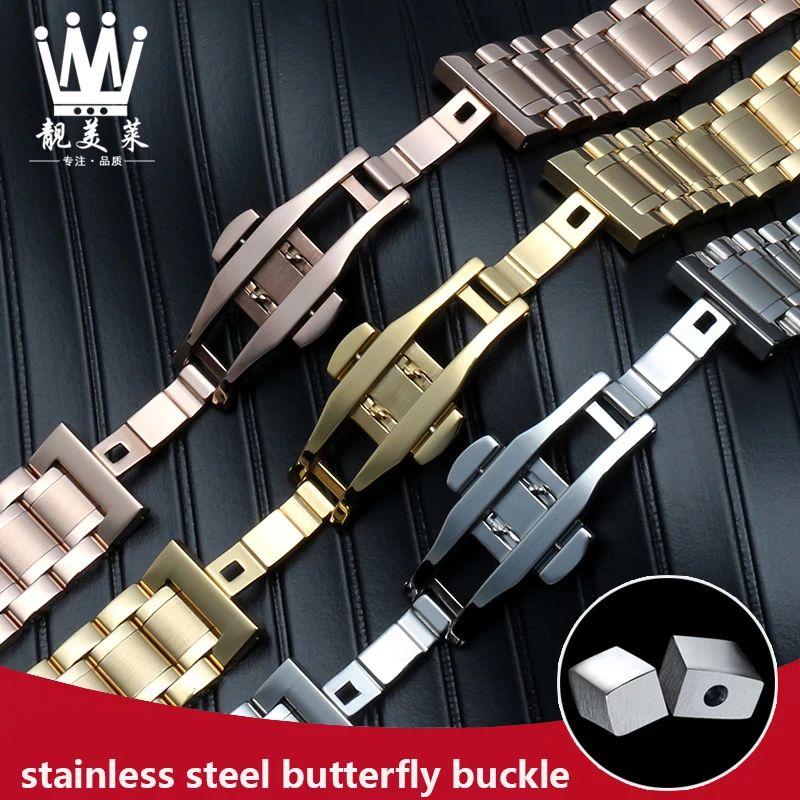 Ремешок из нержавеющей стали для Longines L2 L4 браслет наручных часов 14 мм 15 16 17 18 19 20 21