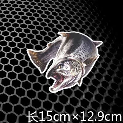 H8119 150x129mm Белая приманка на окуня Weever Bass, наклейки для автомобиля, наклейки для рыбалки, авто, оконный хвост, рыбный бак, автомобильный стиль, 3 м - Название цвета: H8119 150x129mm