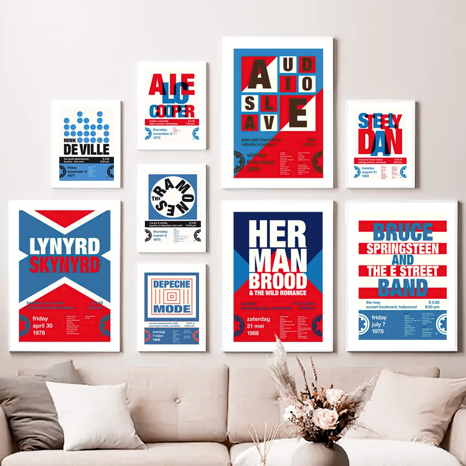 

World Famous Band Depeche Herman Brood Wall Art Canvas Painting Nordic Posters And Prints Wall Pictures For Living Room Decor