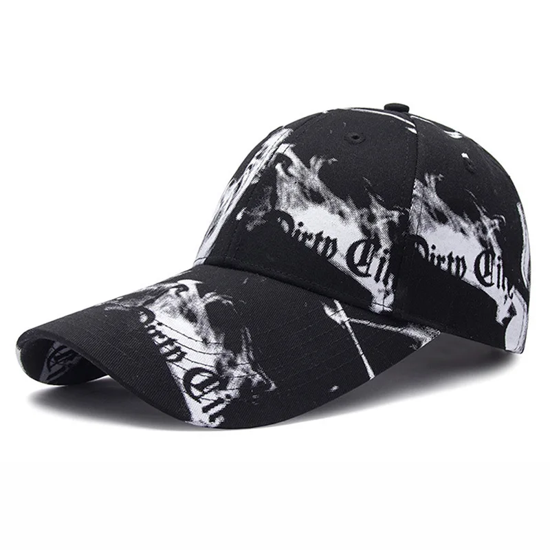 Men Women Baseball Cap Graffiti Korean Ink Style Teenage Snapback Long Visor Summer Sports Sun Caps Hip Hop Dad Hat Gorras EP002