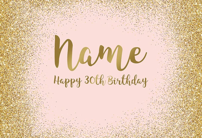 

Custom name golden Wedding Photography Backdrop Printed Theme Party Photo Background