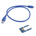 USB 3,0 Mini PCI-E к PCIe PCI Express 1x до 16x расширитель Райзер карта адаптер Удлинительный кабель для майнинга биткоинов BTC 60 см