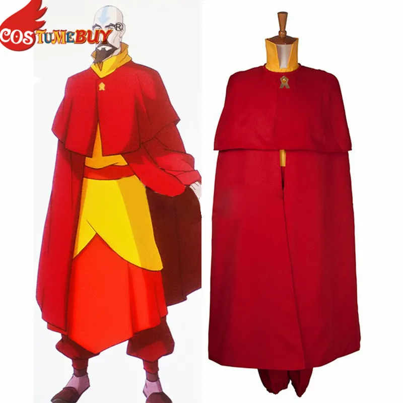 CostumeBuy The Legend of Korra Tenzin Cosplay Costume Adult Halloween Custom Made outfit with red cape Custom Made