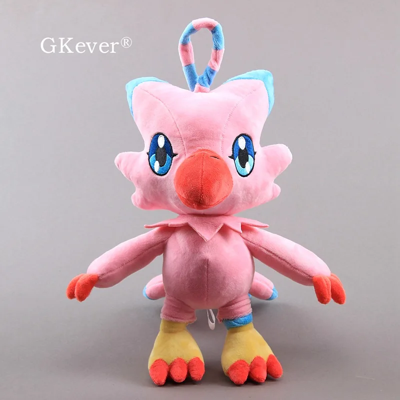 Mu&ntilde;eco de peluche de Anime de 32 cm para ni&ntilde;os, mu&ntilde;eco de peluche suave Kawaii de 13 ", de Color rosa, Digimon Piyomon-1