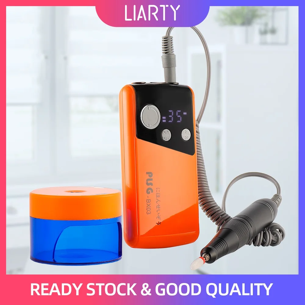 

35000RPM Portable Nail Drill Machine for Manicure Rechargeable Nail Gel Polisher with Mini Nail Dryer Ceramic Nail Drill Bit
