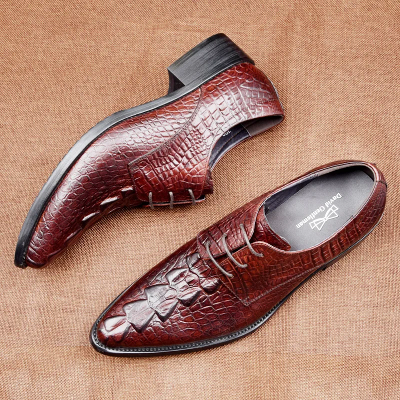 QYFCIOUFU 2019 итальянские крокодиловые туфли ручной работы брендовые дизайнерские