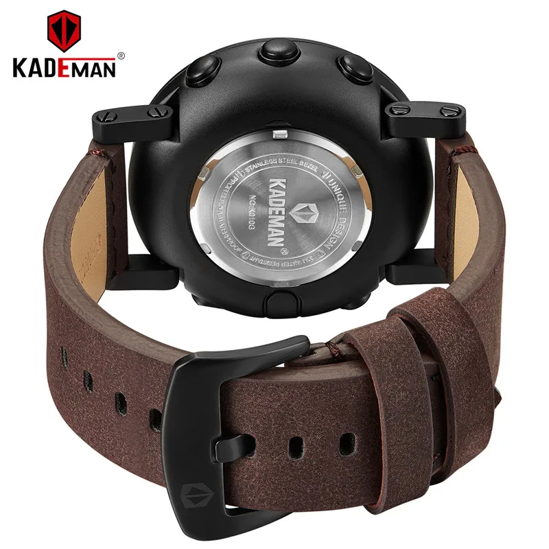 Лидирующий бренд KADEMAN Мужские Цифровые часы 30 м водонепроницаемые спортивные