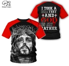 Футболка PLstar Cosmos A3 для мужчин и женщин, забавная Ретро Уличная одежда с принтом христианских, католических, Иисуса, Божьей гвардии, Повседневная рубашка с коротким рукавом