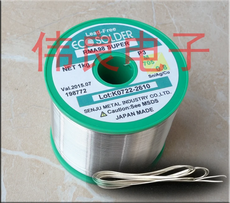 

Original imported from Japan Senju, silver solder 0.8mm, 3% silver solder joint