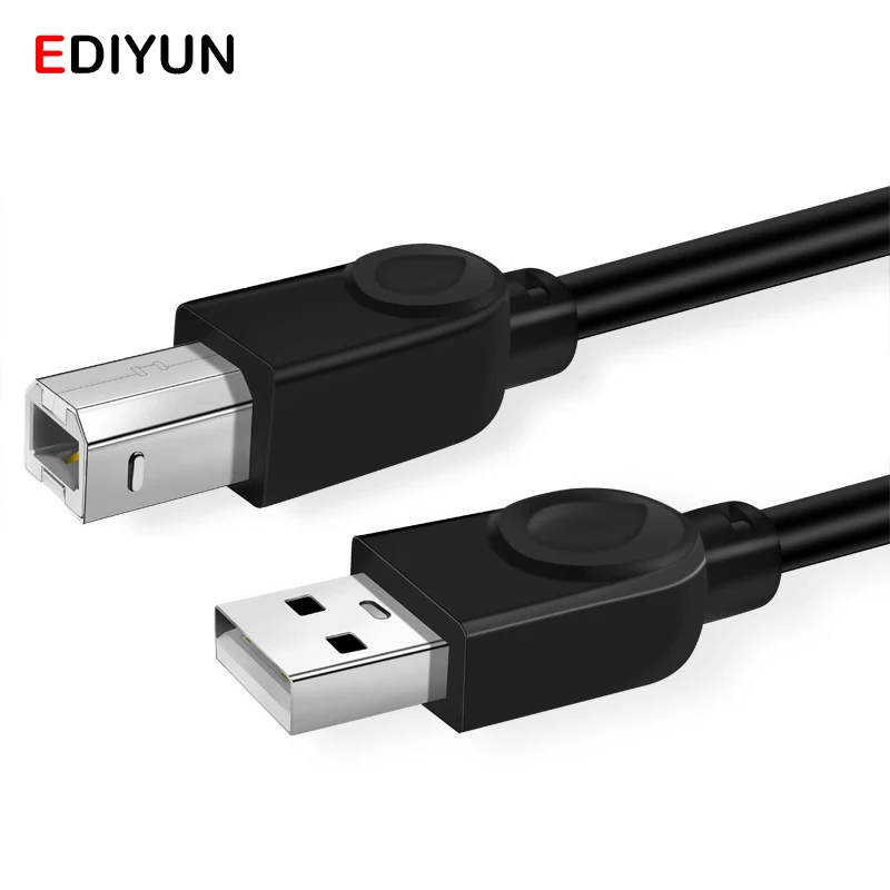

2.5M USB AM To BM USB 2.0 Cable Printer Scanner Cables for HP EPSON Brother Samsung Dell Canon to BM Data Black Label Printer