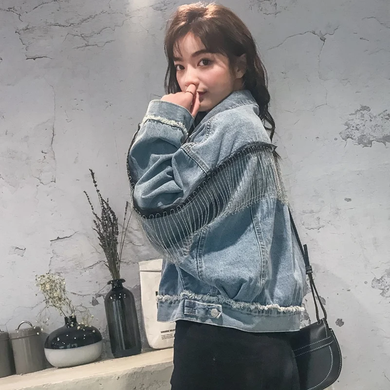 

2021 Fashion The New Loose Bat Sleeve Tassel Short Paragraph Burr Cowboy Jacket Free Shipping