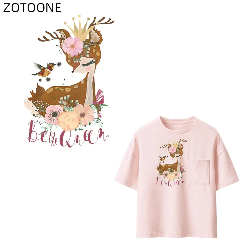 ZOTOONE цветок лося патчи железные на Цветочная аппликация для одежды передачи