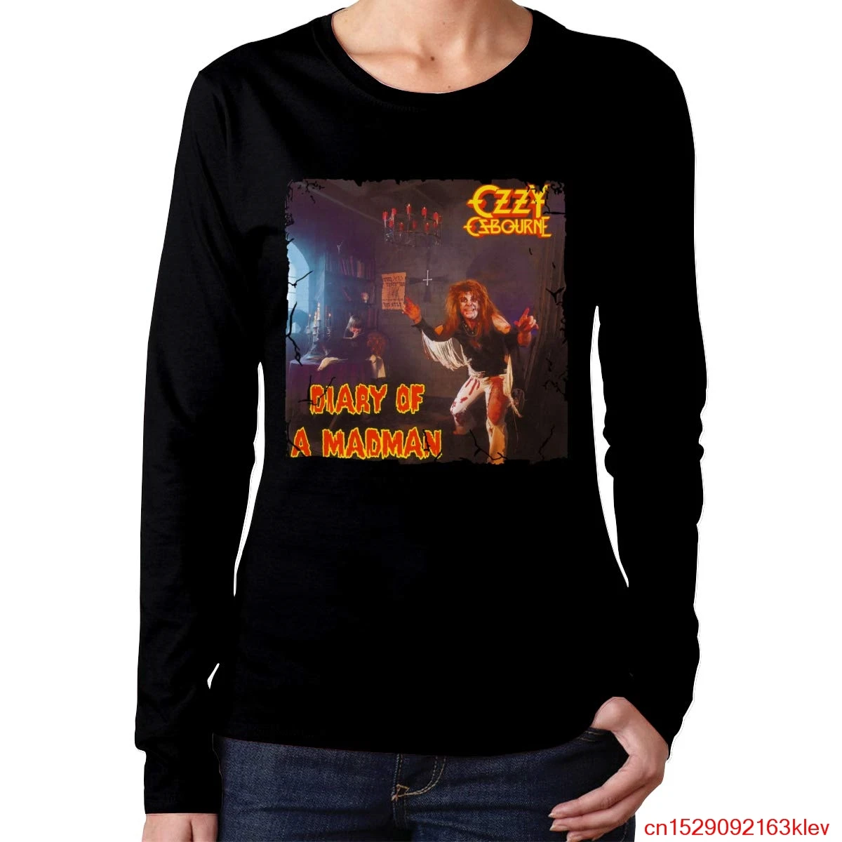 FGHFG для женщин Оззи Осборн Футболки с длинным рукавом черный унисекс мужчин