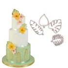 Резак для печенья 4 Monstera, пластиковый нож для печенья, кухонные инструменты для выпечки фруктов и тортов, форма для тиснения