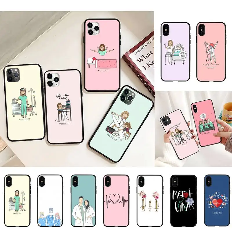 

Medicine Nurse Doctor Dentist Phone Case For iPhone 8 7 6 6S Plus 5 5S SE 2020 12pro max XR X XS MAX 11 Fundas Coque Funda Shell
