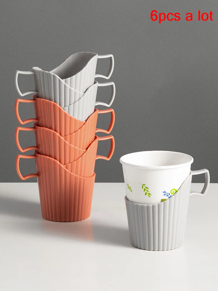 

Disposable cups domestic cup set of thickening plastic shelf against the hot insulation creative paper cup