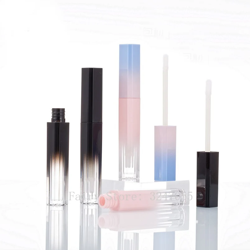 

10/30pcs Empty Gradient Pink/Black Lip Gloss Tube Lips Balm Bottle Brush Container Mini Refillable Lipgloss Bottles Beauty Tool