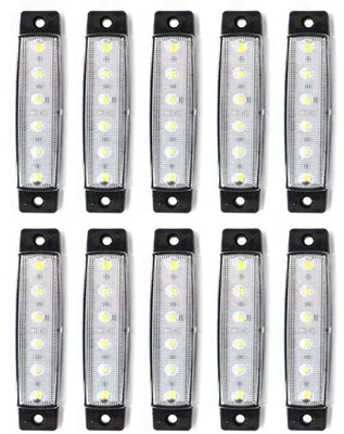 6 LED white 8pcs Marlaa 2 шт. 8 19 46 75 светодиодов задний стоп-сигнал для прицепа грузовика караван лодки автомобиля 1 пара 12 В/24 В Ван автомобиля задний сигнальный фонарь - Цвет: 6 LED white 8pcs