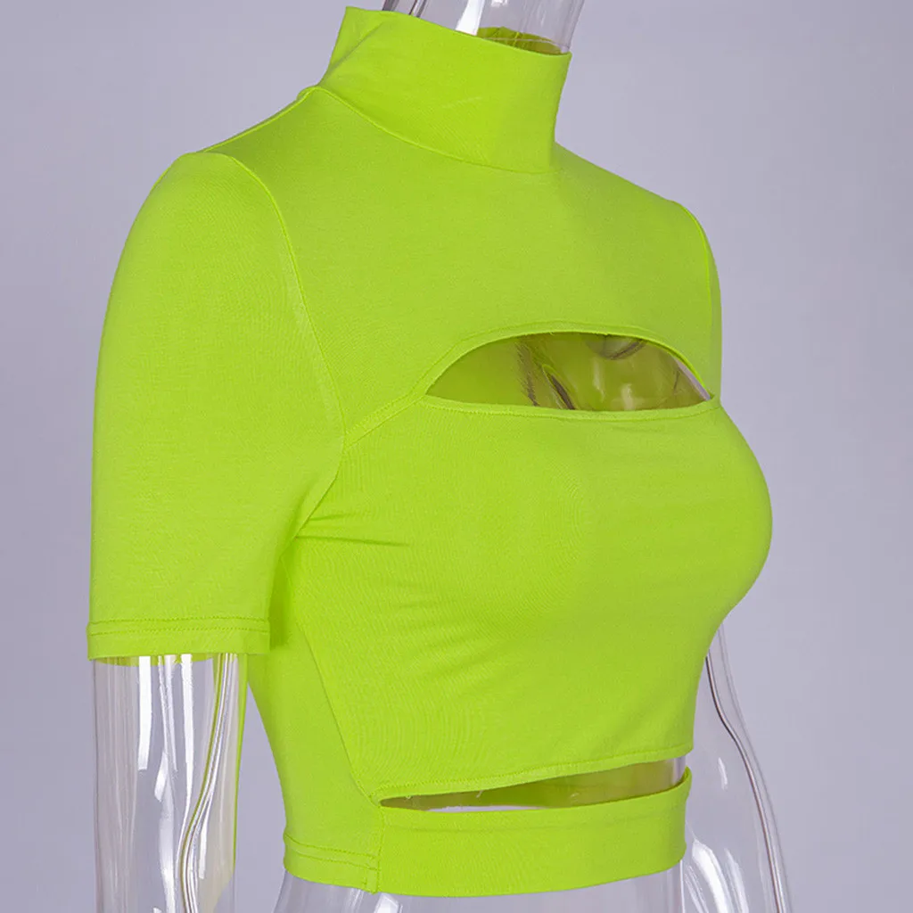 Женская блузка с ажурной строчкой одноцветная полувысокий воротник рубашка