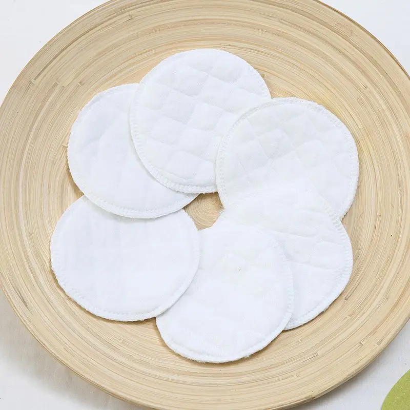 

12PCS/6pairs 3 layers cotton Reusable Breast Pads Nursing Waterproof Organic Plain Washable Pad Baby Breastfeeding Accessories