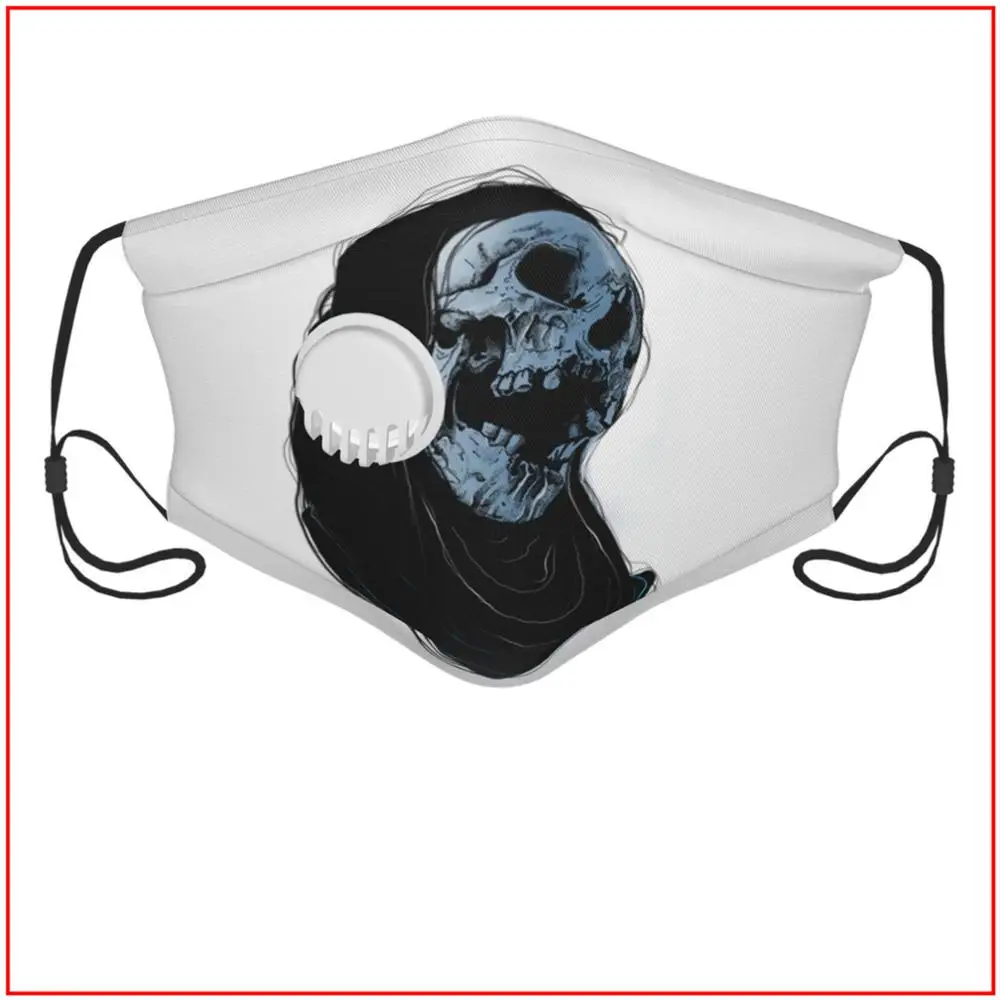 

Caveira Skull Horror Kids Men Women face mask Funny Fishing Cotton Training Facemasks for Virus Protection Mask with Filters